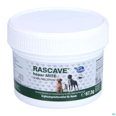 Veterinaerprodukte Rascave Hepar Mite Kautabl Erwachsener Hund 90st, A-Nr.: 5587464 - 01