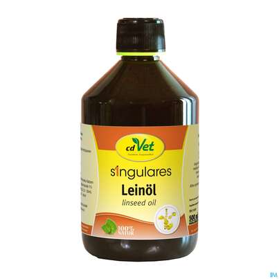 Sie sehen eine Packung Veterinaerprodukte Singulares Leinoel 250ml, Produktbild: 01 Veterinaerprodukte Singulares Leinoel 250ml, A-Nr.: 4446810 - 01