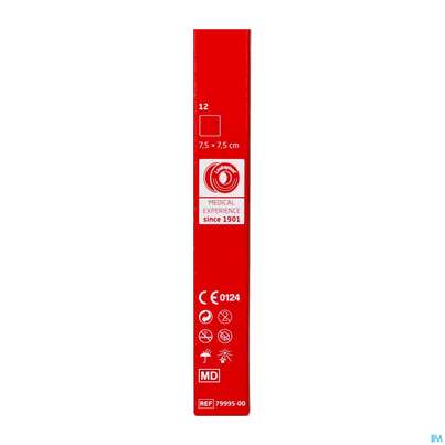 Sie sehen eine Packung Vlieskompressen Cutisoft/leukoplast Steril 7,5x 7,5cm 79995 12st, Produktbild: 05 Vlieskompressen Cutisoft/leukoplast Steril 7,5x 7,5cm 79995 12st, A-Nr.: 4736086 - 05