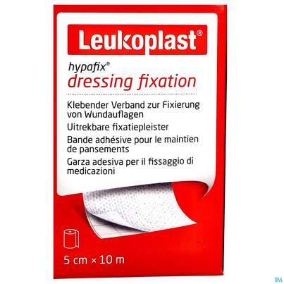 Sie sehen eine Packung Wundverband Hypafix/leukoplast Fixierverband 10mx 5cm 7994901 1st, Produktbild: 01 Wundverband Hypafix/leukoplast Fixierverband 10mx 5cm 7994901 1st, A-Nr.: 4746771 - 01