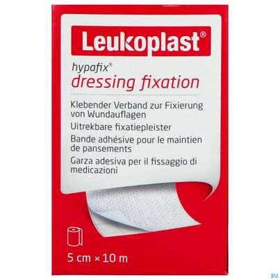 Sie sehen eine Packung Wundverband Hypafix/leukoplast Fixierverband 10mx 5cm 7994901 1st, Produktbild: 02 Wundverband Hypafix/leukoplast Fixierverband 10mx 5cm 7994901 1st, A-Nr.: 4746771 - 02