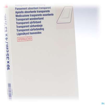 Sie sehen eine Packung Wundverband Leukomed T Plus Folienverband/+auflage Steril 10x35cm 5st, Produktbild: 01 Wundverband Leukomed T Plus Folienverband/+auflage Steril 10x35cm 5st, A-Nr.: 3942398 - 01