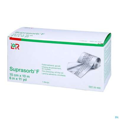Sie sehen eine Packung Wundverband Suprasorb Unsteril F Folien 10mx 15cm 1st, Produktbild: 03 Wundverband Suprasorb Unsteril F Folien 10mx 15cm 1st, A-Nr.: 2630308 - 03