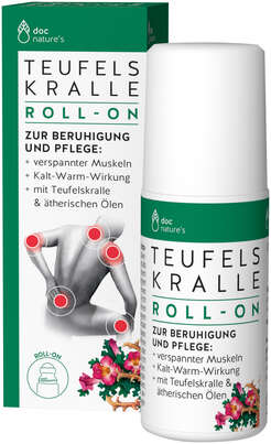 Sie sehen eine Packung doc nature´s TEUFELSKRALLE ROLL-ON für Muskeln und Gelenke, Produktbild: 01 doc nature´s TEUFELSKRALLE ROLL-ON für Muskeln und Gelenke, A-Nr.: 5443392 - 01