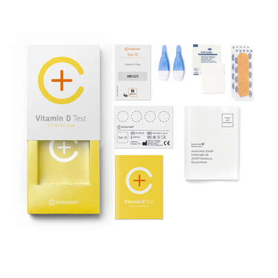 Sie sehen eine Packung Vitamin D Test, Produktbild: 02 Vitamin D Test, A-Nr.: 4878975 - 02