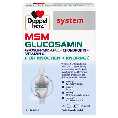 Doppelherz system MSM GLUCOSAMIN - GRÜNLIPPMUSCHEL + CHONDROITIN + VITAMIN C, A-Nr.: 5679410 - 01