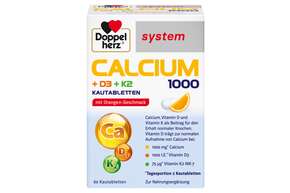 Doppelherz system CALCIUM 1000 + D3 + K2 KAUTABLETTEN, A-Nr.: 5677954 - 01