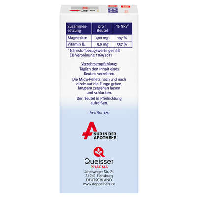 Sie sehen eine Packung Doppelherz system MAGNESIUM 400 DIRECT Micro-Pellets, Produktbild: 02 Doppelherz system MAGNESIUM 400 DIRECT Micro-Pellets, A-Nr.: 4842351 - 02