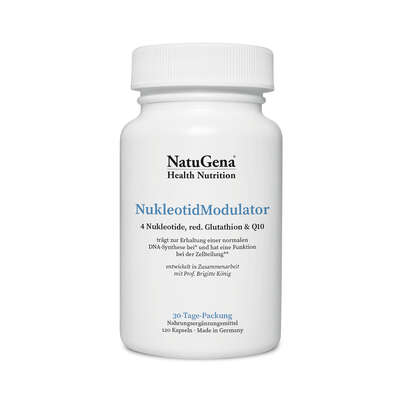 Sie sehen eine Packung NatuGena NukleotidModulator Kapseln, Produktbild: 01 NatuGena NukleotidModulator Kapseln, A-Nr.: 5876926 - 01