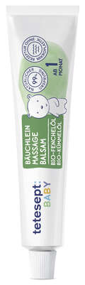Sie sehen eine Packung TETESEPT BABY Bäuchlein Balsam, Produktbild: 02 TETESEPT BABY Bäuchlein Balsam, A-Nr.: 5930063 - 02