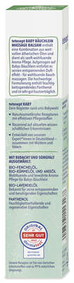 Sie sehen eine Packung TETESEPT BABY Bäuchlein Balsam, Produktbild: 05 TETESEPT BABY Bäuchlein Balsam, A-Nr.: 5930063 - 05