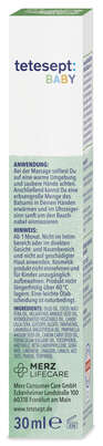 Sie sehen eine Packung TETESEPT BABY Bäuchlein Balsam, Produktbild: 07 TETESEPT BABY Bäuchlein Balsam, A-Nr.: 5930063 - 07