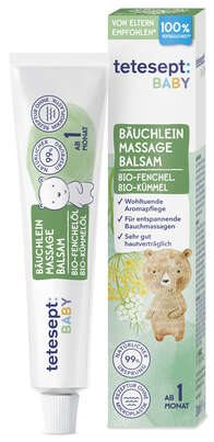 Sie sehen eine Packung TETESEPT BABY Bäuchlein Balsam, Produktbild: 08 TETESEPT BABY Bäuchlein Balsam, A-Nr.: 5930063 - 08