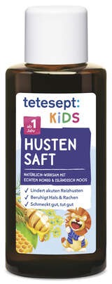 Sie sehen eine Packung Tetesept KIDS Husten Saft, Produktbild: 02 Tetesept KIDS Husten Saft, A-Nr.: 5929947 - 02