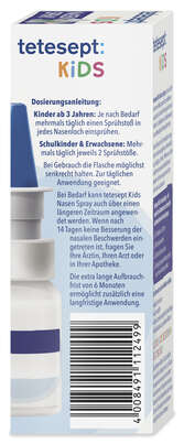 Sie sehen eine Packung Tetesept KIDS Nasen Spray, Produktbild: 05 Tetesept KIDS Nasen Spray, A-Nr.: 5929953 - 05