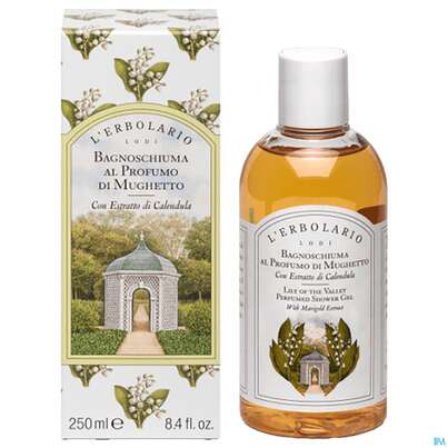 Sie sehen eine Packung L Erbolario Bad +duschgel Mughetto Maigloeckchen 036.1 250ml, Produktbild: 02 L Erbolario Bad +duschgel Mughetto Maigloeckchen 036.1 250ml, A-Nr.: 2992023 - 02