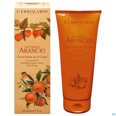 Sie sehen eine Packung L Erbolario Koerperlotion Accordo Arancio Orange 026.6 200ml, Produktbild: 02 L Erbolario Koerperlotion Accordo Arancio Orange 026.6 200ml, A-Nr.: 4295328 - 02