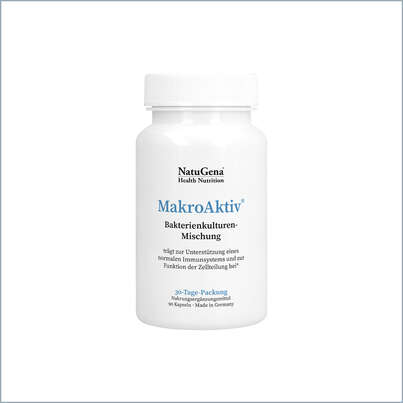 Sie sehen eine Packung NatuGena Makroaktiv Kapseln, Produktbild: 01 NatuGena Makroaktiv Kapseln, A-Nr.: 5178286 - 01