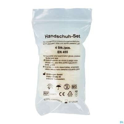 Erste Hilfe Handschuh-set Verbandskoffer Vinyl Gross 1010073 4st, A-Nr.: 2956984 - 02