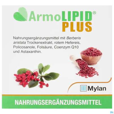 Sie sehen eine Packung Armolipid Plus Tabl 90st, Produktbild: 01 Armolipid Plus Tabl 90st, A-Nr.: 4904520 - 01