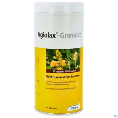Sie sehen eine Packung Agiolax Granulat 250g, Produktbild: 01 Agiolax Granulat 250g, A-Nr.: 0001181 - 01