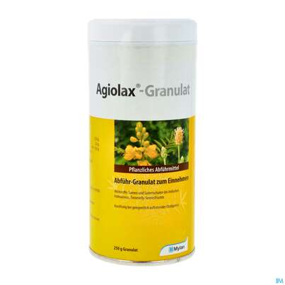 Sie sehen eine Packung Agiolax Granulat 250g, Produktbild: 02 Agiolax Granulat 250g, A-Nr.: 0001181 - 02