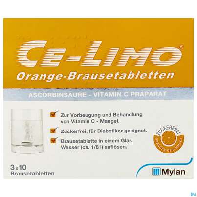 Ce-limo Orange Brausetabl Bp3x1 30st, A-Nr.: 0064365 - 01