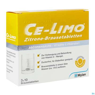 Ce-limo Zitrone Brausetabl Bp3x1 30st, A-Nr.: 0010659 - 02