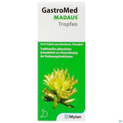 Sie sehen eine Packung Gastromed-madaus Tropfen 20ml, Produktbild: 01 Gastromed-madaus Tropfen 20ml, A-Nr.: 4958510 - 01