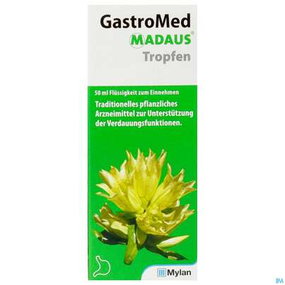 Sie sehen eine Packung Gastromed-madaus Tropfen 50ml, Produktbild: 01 Gastromed-madaus Tropfen 50ml, A-Nr.: 4472730 - 01