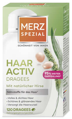 Sie sehen eine Packung Merz Spezial Haar-Activ Dragees, Produktbild: 01 Merz Spezial Haar-Activ Dragees, A-Nr.: 5056264 - 01