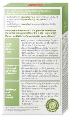 Sie sehen eine Packung Merz Spezial Haar-Activ Dragees, Produktbild: 03 Merz Spezial Haar-Activ Dragees, A-Nr.: 5056264 - 03