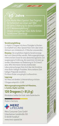 Sie sehen eine Packung Merz Spezial Haar-Activ Dragees, Produktbild: 04 Merz Spezial Haar-Activ Dragees, A-Nr.: 5056264 - 04