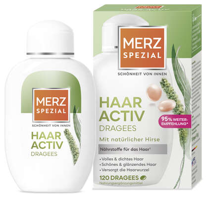 Sie sehen eine Packung Merz Spezial Haar-Activ Dragees, Produktbild: 05 Merz Spezial Haar-Activ Dragees, A-Nr.: 5056264 - 05