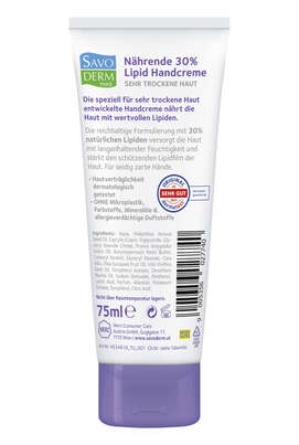 Savoderm med Nährende 30% Lipid Handcreme 75ml, A-Nr.: 5601069 - 02
