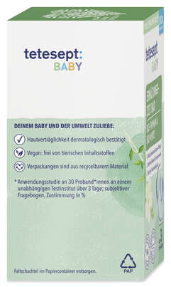 Sie sehen eine Packung Tetesept Baby Erkältungszeit Bad, Produktbild: 02 Tetesept Baby Erkältungszeit Bad, A-Nr.: 5821747 - 02