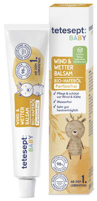 Sie sehen eine Packung Tetesept Baby Wind&Wetter Balsam 30ml, Produktbild: 01 Tetesept Baby Wind&Wetter Balsam 30ml, A-Nr.: 5821813 - 01
