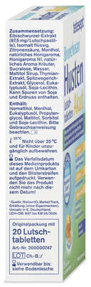 Sie sehen eine Packung tetesept Bronchosan Husten Akut Ltbl. 20 Stk, Produktbild: 03 tetesept Bronchosan Husten Akut Ltbl. 20 Stk, A-Nr.: 5388641 - 03