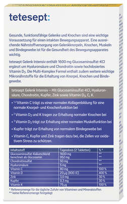 Sie sehen eine Packung TETESEPT Gelenk Intensiv 40 Stk, Produktbild: 03 TETESEPT Gelenk Intensiv 40 Stk, A-Nr.: 5883777 - 03
