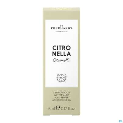 Sie sehen eine Packung Aetherische Oele Dr.eberhardt Bio Citronella 5ml, Produktbild: 01 Aetherische Oele Dr.eberhardt Bio Citronella 5ml, A-Nr.: 5765084 - 01