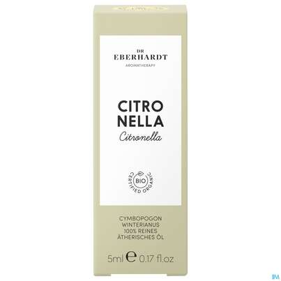 Sie sehen eine Packung Aetherische Oele Dr.eberhardt Bio Citronella 5ml, Produktbild: 02 Aetherische Oele Dr.eberhardt Bio Citronella 5ml, A-Nr.: 5765084 - 02