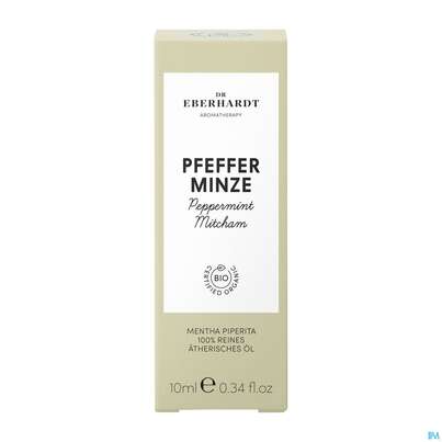 Sie sehen eine Packung Aetherische Oele Dr.eberhardt Bio Pfefferm Mitcham 10ml, Produktbild: 01 Aetherische Oele Dr.eberhardt Bio Pfefferm Mitcham 10ml, A-Nr.: 5765569 - 01