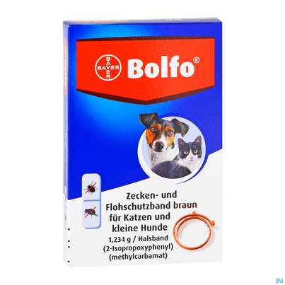 Sie sehen eine Packung Bolfo Wirkstoffhaltiges Halsband F Katzen U.kl.hunde 1,234g 38cm 1st, Produktbild: 03 Bolfo Wirkstoffhaltiges Halsband F Katzen U.kl.hunde 1,234g 38cm 1st, A-Nr.: 1131017 - 03