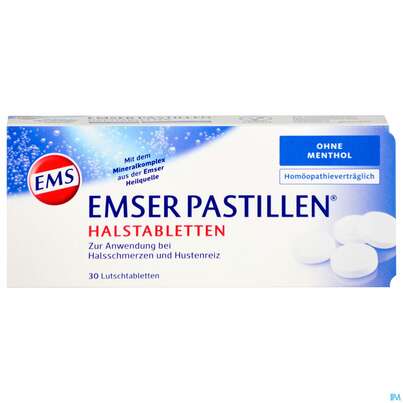 Sie sehen eine Packung Emser Pastillen/o.menthol 30st, Produktbild: 01 Emser Pastillen/o.menthol 30st, A-Nr.: 4371242 - 01