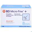Sie sehen eine Packung Injektionsspritzen U.zubeh. Bd Microfine Pen Nadel 8mmx 0,25mm 100st, Produktbild: 01 Injektionsspritzen U.zubeh. Bd Microfine Pen Nadel 8mmx 0,25mm 100st, A-Nr.: 5197415 - 01