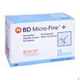 Sie sehen eine Packung Injektionsspritzen U.zubeh. Bd Microfine Pen Nadel 8mmx 0,25mm 100st, Produktbild: 02 Injektionsspritzen U.zubeh. Bd Microfine Pen Nadel 8mmx 0,25mm 100st, A-Nr.: 5197415 - 02