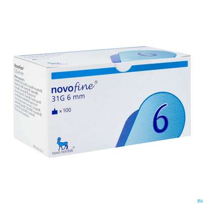 Sie sehen eine Packung Injektionsspritzen U.zubeh. Pen-kanuelen Novofine 0,25x 6mm L5 3618 L5 36 100st, Produktbild: 02 Injektionsspritzen U.zubeh. Pen-kanuelen Novofine 0,25x 6mm L5 3618 L5 36 100st, A-Nr.: 5560324 - 02