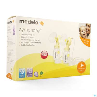 Sie sehen eine Packung Medela Symphony/doppelpumpset Personalfit+ Gr.l 27mm 1st, Produktbild: 02 Medela Symphony/doppelpumpset Personalfit+ Gr.l 27mm 1st, A-Nr.: 5409515 - 02