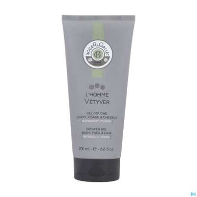Sie sehen eine Packung Roger & Gallet Homme Maenner Duschgel Vetyver 200ml, Produktbild: 02 Roger & Gallet Homme Maenner Duschgel Vetyver 200ml, A-Nr.: 5599912 - 02
