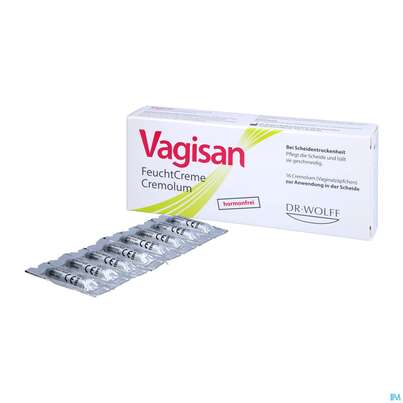 Sie sehen eine Packung Vagisan Feuchtcreme Cremolum Zaepfchen 16st, Produktbild: 04 Vagisan Feuchtcreme Cremolum Zaepfchen 16st, A-Nr.: 5814842 - 04